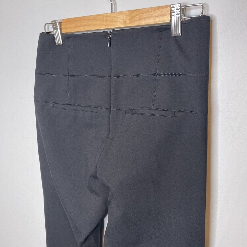 Veronica Beard Black Harlequin High Waisted Back Zip Stretch Trouser Pants 6 - Picture 6 of 8